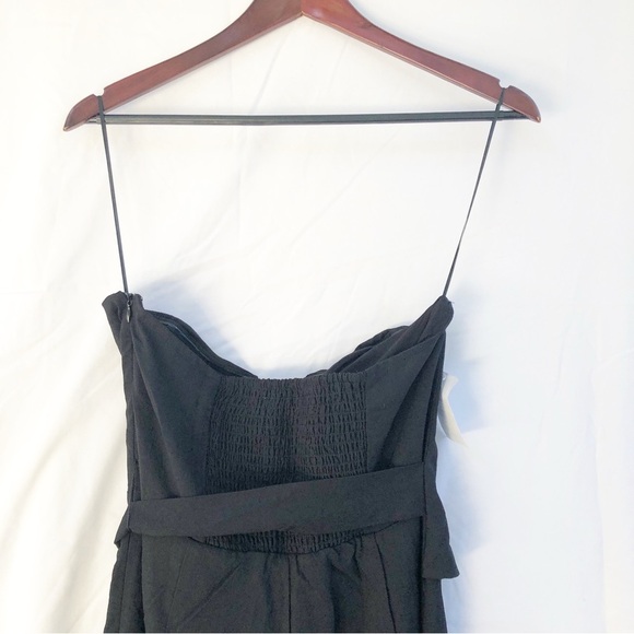 ASTR THE LABEL | NWT ZION STRAPLESS TIE WAIST WIDE LEG JUMPSUIT IN BLACK LARGE - Picture 12 of 15